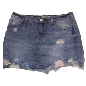 Distressed Jean Skirt​